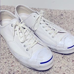 White leather Jack Purcell converse 10.5
